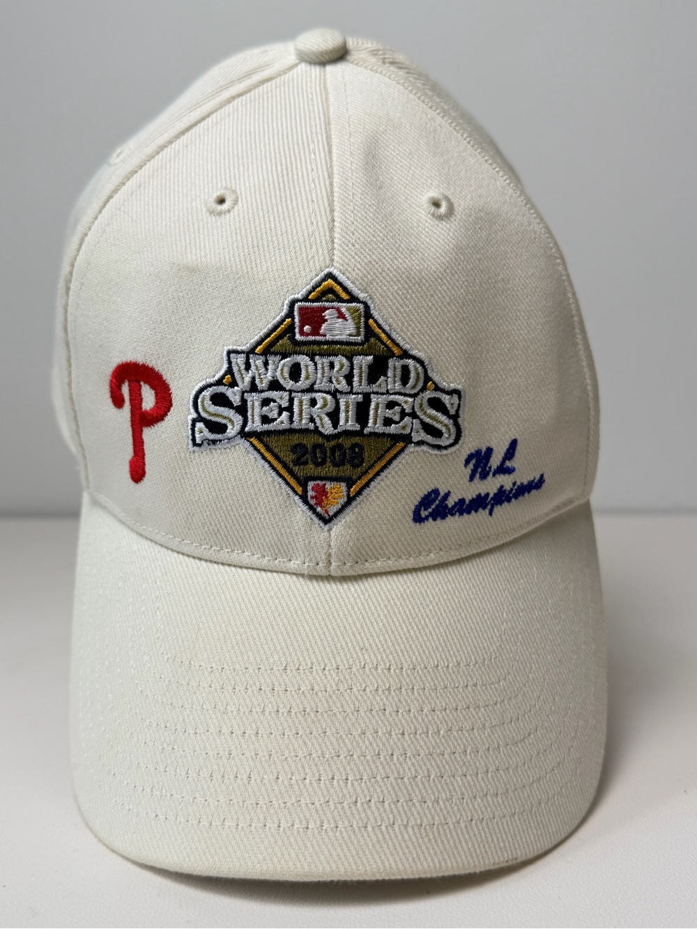 Philadelphia Phillies 2008 World Series Hat Cap White OSFA MLB Baseball Sports